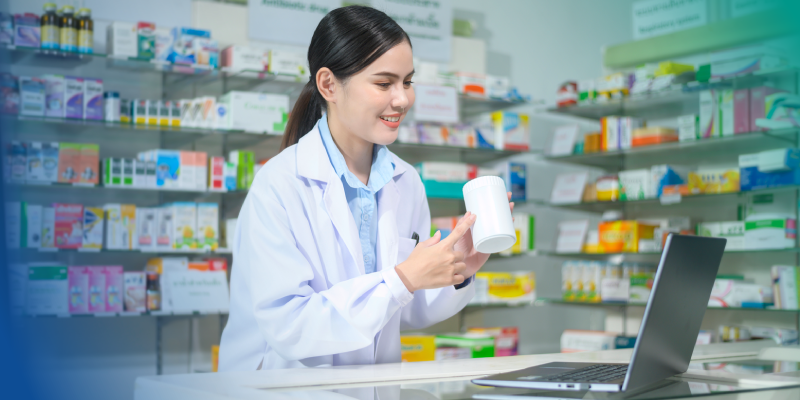 trends in pharmacy showing digital dispensing and telepharmacy