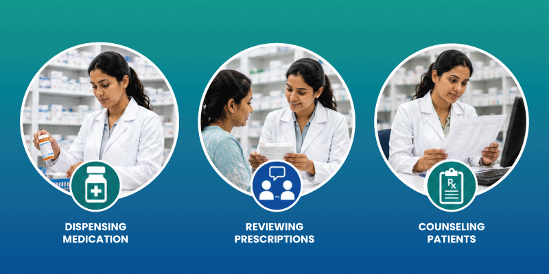 role of pharmacist in healthcare including dispensing and patient guidance 